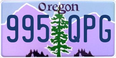 OR license plate 995QPG