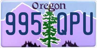 OR license plate 995QPU