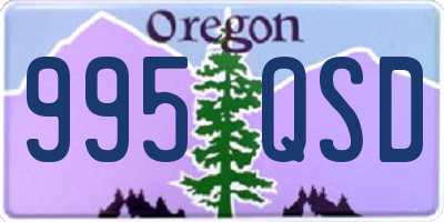 OR license plate 995QSD