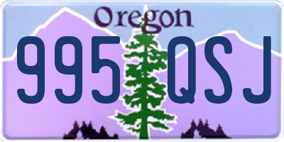 OR license plate 995QSJ