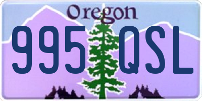 OR license plate 995QSL