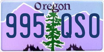 OR license plate 995QSO