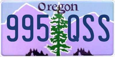 OR license plate 995QSS