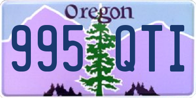 OR license plate 995QTI