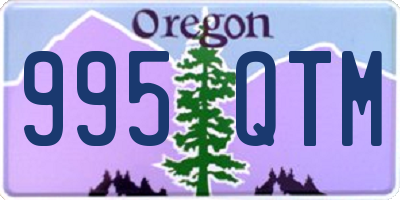 OR license plate 995QTM