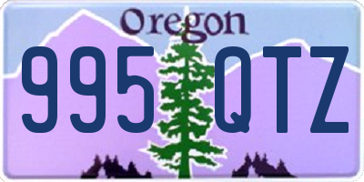 OR license plate 995QTZ