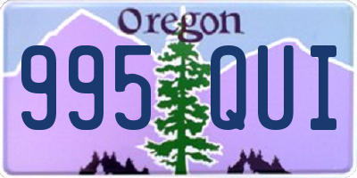 OR license plate 995QUI