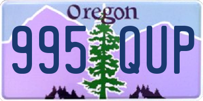 OR license plate 995QUP