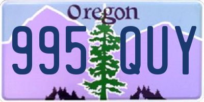 OR license plate 995QUY