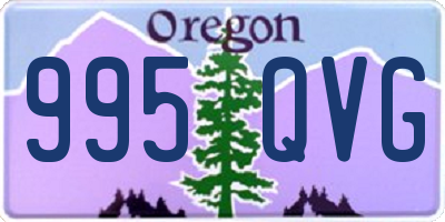 OR license plate 995QVG