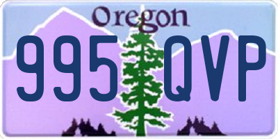 OR license plate 995QVP