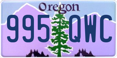 OR license plate 995QWC
