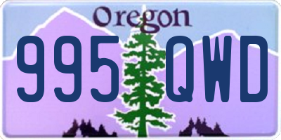 OR license plate 995QWD