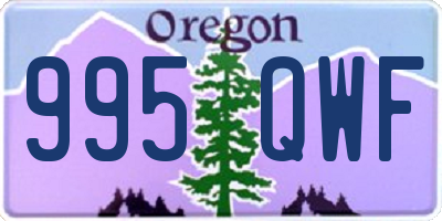 OR license plate 995QWF