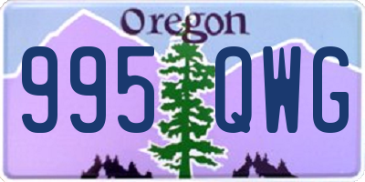 OR license plate 995QWG