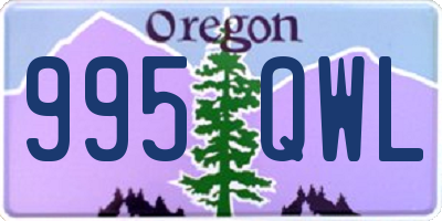 OR license plate 995QWL