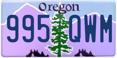 OR license plate 995QWM