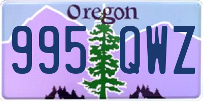 OR license plate 995QWZ