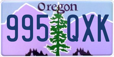 OR license plate 995QXK