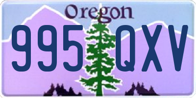 OR license plate 995QXV