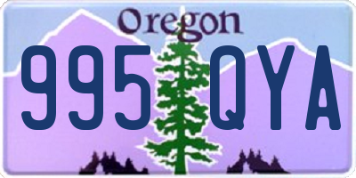 OR license plate 995QYA