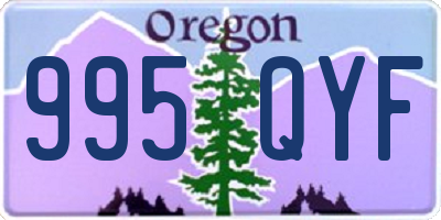 OR license plate 995QYF
