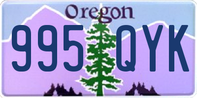 OR license plate 995QYK