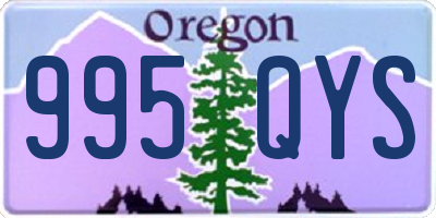 OR license plate 995QYS