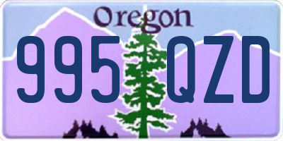 OR license plate 995QZD