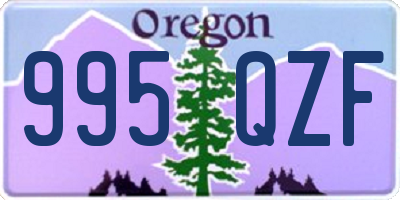 OR license plate 995QZF