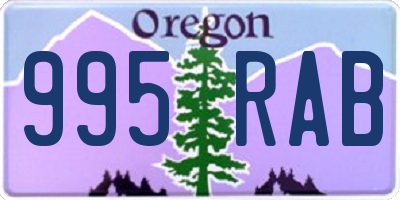 OR license plate 995RAB