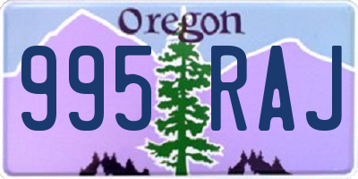 OR license plate 995RAJ