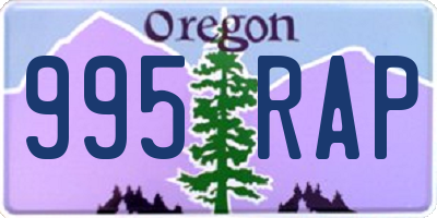 OR license plate 995RAP