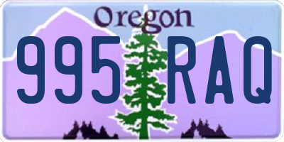 OR license plate 995RAQ