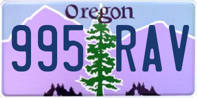 OR license plate 995RAV
