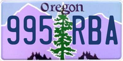 OR license plate 995RBA