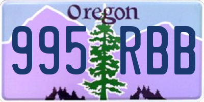 OR license plate 995RBB