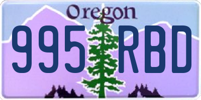 OR license plate 995RBD