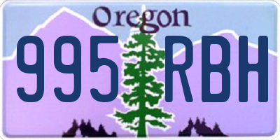 OR license plate 995RBH
