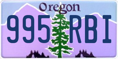 OR license plate 995RBI