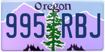 OR license plate 995RBJ