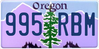 OR license plate 995RBM