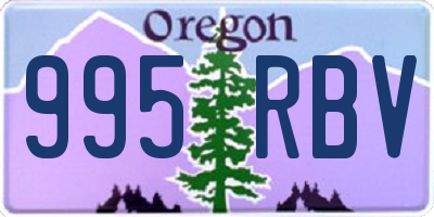 OR license plate 995RBV