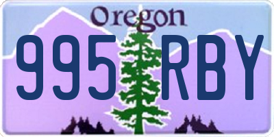 OR license plate 995RBY