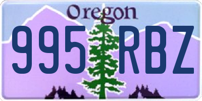 OR license plate 995RBZ