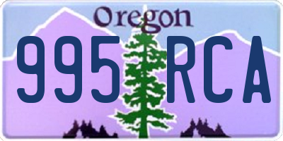 OR license plate 995RCA