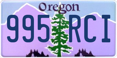 OR license plate 995RCI