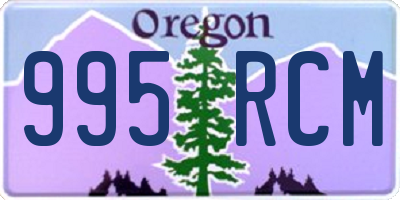 OR license plate 995RCM