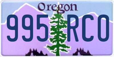OR license plate 995RCO