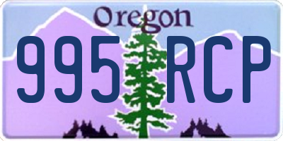 OR license plate 995RCP